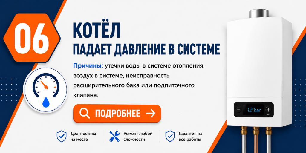 Частые неисправности газовых котлов